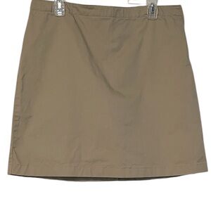 LANDS END SCHOOL UNIFORM ABOVE KNEE CHINOS SKORTS KHAKI TAN PLUS SIZE 16